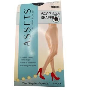 ASSETS by Sara Blakely SPANX Brand Black Mid-Thigh Shaper Size 4